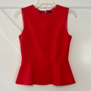 French Connection Peplum Top, Pink/Coral, 2